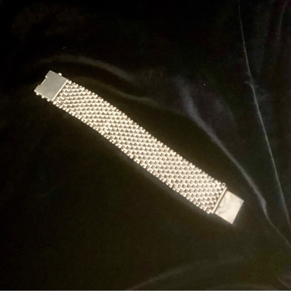 Retired Silpada Woven Mesh Wide Linked Bracelet RARE B0757 - 2003 Catalog